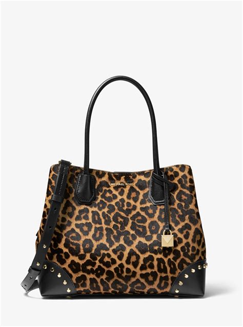 Mercer Gallery Medium Leopard Calf Hair Satchel 